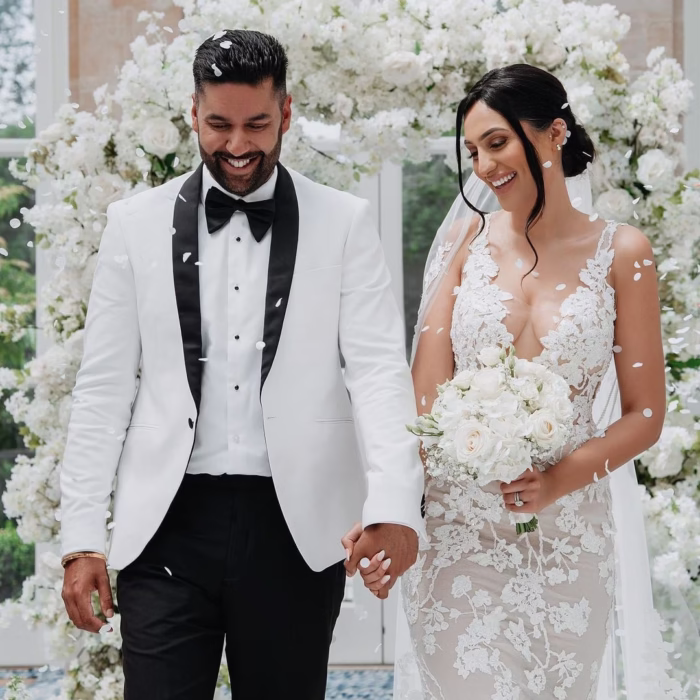 Black tuxedo two‑piece Johannesburg groom suit